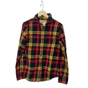 WHO.AU Vintage 90s red yellow plaid flannel shirt Small‎